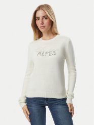 Liu Jo Sport Sweter TF6160 MA22S Kremowy Regular Fit. Białe swetry nierozpinane damskie Liu Jo Sport, s, bez wzorów, z syntetyku, sportowe, bez kołnierzyka, bez ramiączek. Za 689.99 zł.