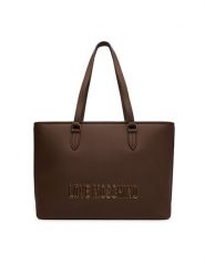 LOVE MOSCHINO Torebka JC4190PP1NKD0301 Brązowy. Brązowe shopperki damskie Love Moschino, bez wzorów, ze skóry, bez dodatków. Za 849.99 zł.