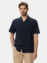 Jack & Jones Koszula Global Waffle Resort 12295551 Granatowy Relaxed Fit. Niebieskie koszule męskie Jack & Jones, m, bez wzorów, z bawełny, bez kołnierzyka, bez ramiączek. Za 89.99 zł.