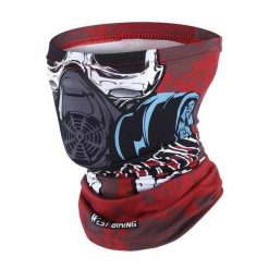 Letnia Magiczna Chusta Przeciw UV Szalik Jedwabny Czerwony Demon. Czerwone szaliki męskie WEST BIKING, bez wzorów, z elastanu. Za 64.24 zł.