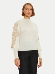 Luisa Spagnoli Sweter Minucias 58569 Écru Regular Fit. Swetry nierozpinane damskie Luisa Spagnoli, l, bez wzorów, z wełny, bez kołnierzyka, bez ramiączek. Za 1,159.00 zł.