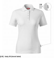 Resist Heavy Polo - ADLER - Resist Heavy Polo - Koszulka polo damska, 200 g/m2, 100 % bawełna - biały 00 (brand label) S. Białe bluzki damskie RIMECK, m, bez wzorów, z bawełny, bez kołnierzyka, bez ramiączek. Za 99.85 zł.