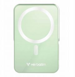 Verbatim, powerbank z �adowaniem bezprzewodowym, 5V, �adowanie telefonu, 32259, 10 000mAh, Mocowanie magnetyczne, zielona. Zielone powerbanki Verbatim. Za 190.85 zł.