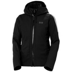 Damska kurtka narciarska z kapturem Helly Hansen Avanti Softshell. Czarne kurtki sportowe damskie Helly Hansen, na zimę, bez wzorów, z softshellu, bez ramiączek, z kapturem, narciarskie. W wyprzedaży za 1,676.50 zł.