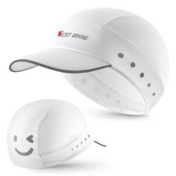 Czapka letnia z oddychającego jedwabiu WEST BIKING YP0201426 - Biała. Białe czapki damskie WEST BIKING, na lato, bez wzorów, z materiału, eleganckie. Za 79.60 zł.