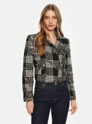 Guess Płaszcz przejściowy W5RL29 WGWG0 Czarny Regular Fit. Czarne płaszcze damskie Guess, m, z aplikacjami, z syntetyku, bez kołnierzyka, bez kaptura. Za 449.99 zł.