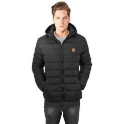 Parka Urban Classic basic bubble. Czarne parki męskie Urban Classics, na zimę, m, bez wzorów, z puchu, bez kołnierzyka, bez kaptura. Za 256.00 zł.