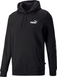 Bluza męska Puma ESS+ Tape Hoodie FL czarna 849040 01. Czarne bluzy męskie NoName, m, bez wzorów, bez kaptura. Za 199.81 zł.