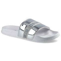Srebrne Klapki Big Star Modne Damskie Buty Na Lato. Szare klapki damskie BIG STAR, na lato, bez wzorów, retro, bez obcasa, bez zapięcia. Za 53.00 zł.