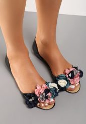 Czarne Balerinki Meliski Peep Toe z Kwiatową Aplikacją Idalina. Czarne balerinki damskie Renee, na lato, z aplikacjami, eleganckie, z otwartym noskiem, bez obcasa, bez zapięcia. Za 44.99 zł.