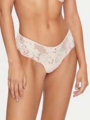 Selmark Stringi Federica 61106 Beżowy. Brązowe majtki damskie Selmark, z bawełny. Za 99.99 zł.