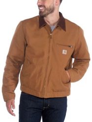 Kurtka Carhartt Duck Detroit Jacket Brown. Brązowe kurtki męskie Carhartt, m, bez wzorów, bez kaptura. Za 584.74 zł.