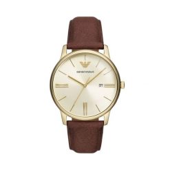 Zegarek Emporio Armani. Brązowe zegarki męskie Emporio Armani, bez wzorów. Za 889.99 zł.