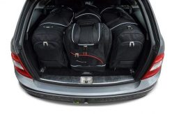 Torby Do Bagażnika Mercedes-Benz C Kombi 2006-2014 4Szt Kjust. Czarne torby podróżne damskie KJUST, bez wzorów, z kauczuku. Za 1,233.00 zł.