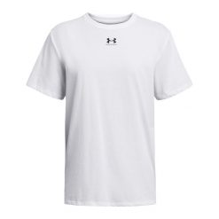 Koszulka damska Under Armour Campus Oversize. Białe bluzki damskie Under Armour, m, bez wzorów, sportowe, bez kołnierzyka, bez ramiączek. Za 97.99 zł.