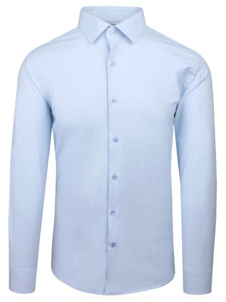 Elegancka Koszula Męska - Victorio - Błękitna. Niebieskie koszule męskie Victorio, m, bez wzorów, z bawełny, eleganckie, bez kołnierzyka, bez ramiączek. Za 149.00 zł.