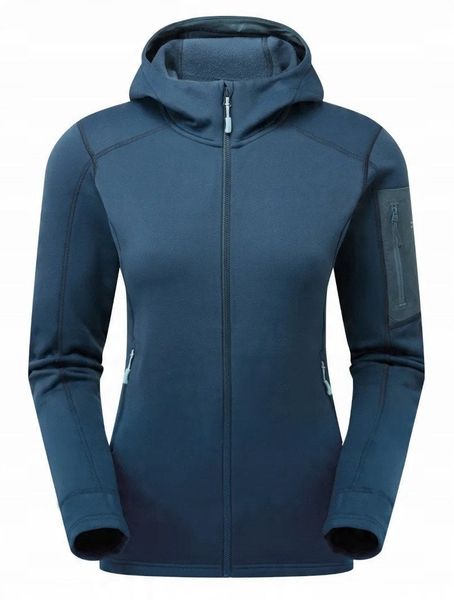 Bluza modulus hoody women-tempest blue-12 (m) RAB. Niebieskie bluzy damskie Colour Pleasure, m, bez wzorów, bez ramiączek, bez kaptura. Za 480.79 zł.