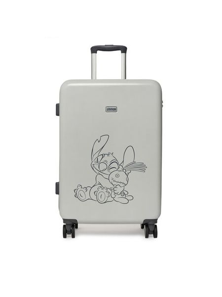 Disney Classics Walizka średnia SW-ACCCS-SS25-250DCLS-M Szary. Szare walizki damskie Disney Classics, bez wzorów, z tworzywa sztucznego, średnie. Za 259.99 zł.