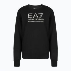 Bluza damska EA7 Emporio Armani Train Visibility. Czarne bluzy damskie EA7 Emporio Armani, xs, bez wzorów, z bawełny, eleganckie, bez ramiączek, bez kaptura. Za 349.99 zł.
