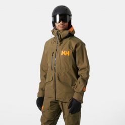 Kurtka narciarska Helly Hansen Ridge Infinity. Brązowe kurtki sportowe męskie Helly Hansen, na zimę, m, bez wzorów, bez kaptura, narciarskie. W wyprzedaży za 2,565.00 zł.