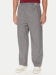 Kappa Spodnie materiałowe 62131TW Szary Regular Fit. Szare eleganckie spodnie męskie Kappa, bez wzorów, z materiału. Za 649.99 zł.