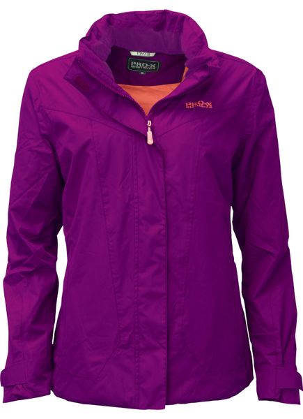 Kurtka damska Pro-X Elements Cindy. Fioletowe kurtki sportowe damskie PRO-X ELEMENTS, l, bez wzorów, z materiału, bez ramiączek, z kapturem, trekkingowe. Za 414.50 zł.