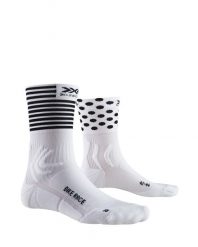Skarpety rowerowe X-SOCKS BIKE RACE 4.0. Białe skarpety męskie X-Socks, bez wzorów, z materiału. Za 109.95 zł.