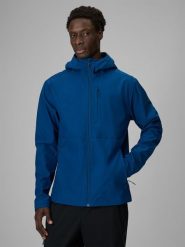 4F Kurtka softshell wiatroodporna membrana 8000 męska - turkusowa S. Niebieskie kurtki sportowe męskie 4F, m, bez wzorów, z materiału, bez kaptura. Za 399.99 zł.