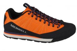 Buty trekkingowe męskie, Merrell Catalyst Storm. Brązowe trekkingi męskie Merrell, z materiału, przed kostkę, bez zapięcia. Za 349.99 zł.