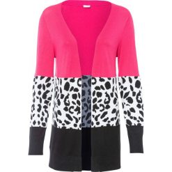 Kardigan. Czarne kardigany damskie bonprix, bez wzorów, eleganckie, bez kołnierzyka. Za 129.99 zł.