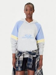 Roxy Bluza Essential Energy Blockd ERJFT04937 Szary Regular Fit. Szare bluzy damskie Roxy, m, bez wzorów, z bawełny, bez ramiączek, bez kaptura. Za 339.99 zł.