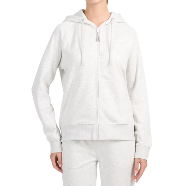 Bluza damska 4F z kapturem, regular fit. Szare bluzy damskie 4F, m, bez wzorów, z bawełny, sportowe, bez ramiączek, z kapturem. Za 129.99 zł.