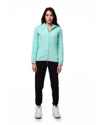Dres damski Leone 1947 Apparel Bright bluza i spodnie z kapturem i zamkiem. Niebieskie bluzy damskie LEONE 1947 APPAREL, m, bez wzorów, z bawełny, bez ramiączek, z kapturem. Za 189.41 zł.