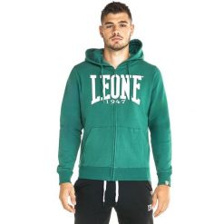 Leone 1947 Apparel Bluzy z kapturem męskie zapinane na zamek. Zielone bluzy męskie LEONE 1947 APPAREL, m, bez wzorów, z bawełny, z kapturem, na fitness i siłownię. Za 147.31 zł.
