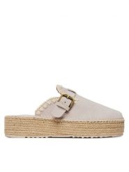 Mou Klapki Jute clog plain MU.SW641000A Szary. Szare klapki damskie Mou, bez wzorów, bez obcasa, bez zapięcia. Za 859.99 zł.