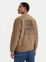 RVCA Bluza Palm Crest EVYSF00141 Beżowy Boxy Fit. Brązowe bluzy męskie RVCA, m, bez wzorów, z bawełny, bez ramiączek, bez kaptura. Za 319.99 zł.
