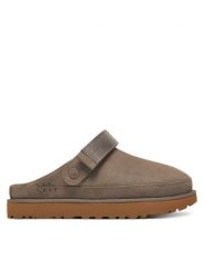 Ugg Klapki W Goldenstar Clog 1138252 Szary. Szare klapki damskie UGG, bez wzorów, ze skóry, bez obcasa, bez zapięcia. Za 539.99 zł.