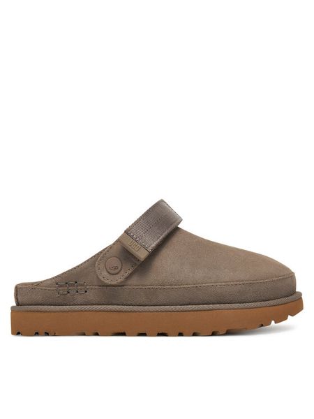 Ugg Klapki W Goldenstar Clog 1138252 Szary. Szare klapki damskie UGG, bez wzorów, ze skóry, bez obcasa, bez zapięcia. Za 669.99 zł.