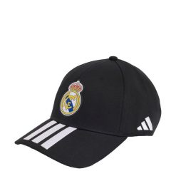 Czapka bejsbolowa Real Madryt. Białe czapki damskie Adidas, bez wzorów, z bawełny, eleganckie. Za 99.95 zł.