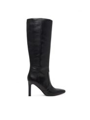 Guess Kozaki FLFHAR LEA11 Czarny. Czarne kozaki damskie Guess, z aplikacjami, ze skóry, bez obcasa, na słupku, bez zapięcia. Za 1,059.00 zł.