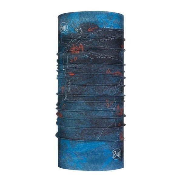 Chusta na szyję dla dorosłych Buff Coolnet UV+®. Niebieskie szaliki męskie Buff, bez wzorów, z denimu. Za 134.00 zł.