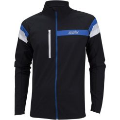 Kurtka narciarska Swix Focus. Czarne kurtki sportowe męskie Swix, l, bez wzorów, z materiału, bez kaptura, na fitness i siłownię. Za 488.70 zł.