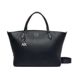 Torebka Armani Exchange. Czarne shopperki damskie Armani Exchange, bez wzorów, bez dodatków. Za 829.99 zł.