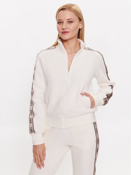 Guess Bluza V2YQ16 KB3P2 Écru Regular Fit. Białe bluzy damskie Guess, m, z aplikacjami, z syntetyku, bez ramiączek, bez kaptura. Za 286.99 zł.