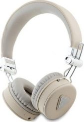 Słuchawki Guess Guess Bluetooth on-ear headphones ENC GUBH70PGTSPSE beige/beige Grained Classic Round Shape. Brązowe słuchawki bezprzewodowe Guess. Za 204.92 zł.