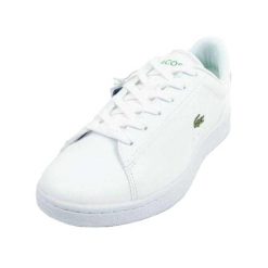 Trampki Damskie Skóra Carnaby. Białe trampki i tenisówki damskie Lacoste, bez wzorów, z koronki, bez zapięcia. Za 249.00 zł.