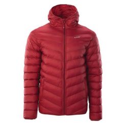 Kurtka męska zimowa Hi-Tec Salrin - czerwona, Rozmiar L. Czerwone kurtki męskie Hi-tec, na zimę, l, bez wzorów, z nylonu, sportowe, bez kaptura. Za 144.99 zł.