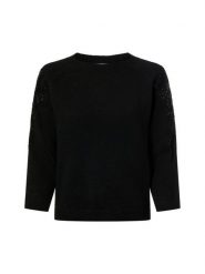 More & More Sweter damski z dzianiny Kobiety czarny jednolity, 42. Czarne swetry nierozpinane damskie More & More, bez wzorów, z dzianiny, bez kołnierzyka, bez ramiączek. Za 429.95 zł.