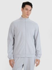 4F Bluza treningowa rozpinana bez kaptura męska - szara XXL. Szare bluzy sportowe męskie 4F, m, bez wzorów, z dzianiny, bez kaptura, do biegania. W wyprzedaży za 169.99 zł.