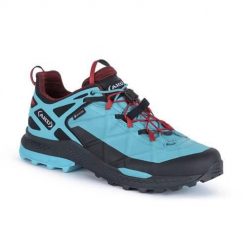 Buty trekkingowe męskie Aku Rocket Dfs Gtx. Niebieskie buty zimowe męskie Aku, bez wzorów, z materiału, bez obcasa, bez zapięcia. Za 718.99 zł.
